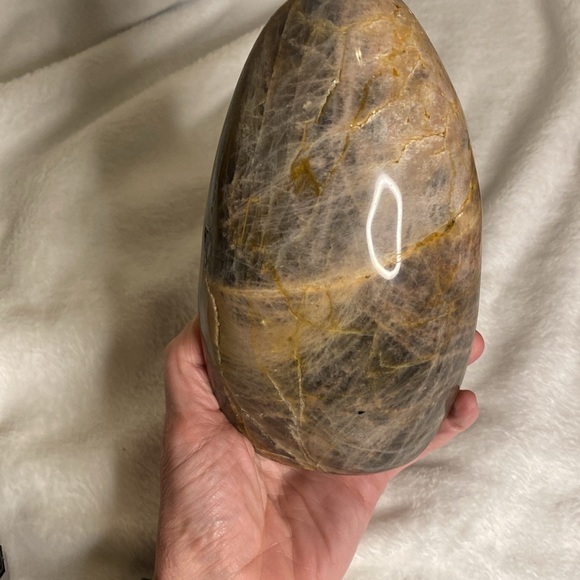 ✨ 3.4lbs (!) Large Black Moonstone Freeform | Smoky + Peach Flash | Feldspar ✨